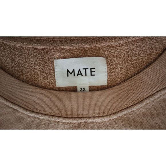 Mate the Label 748ROS3X Women's Sz 3X Rose Organic Terry Raglan Sweatshirt $120 - Picture 3 of 7